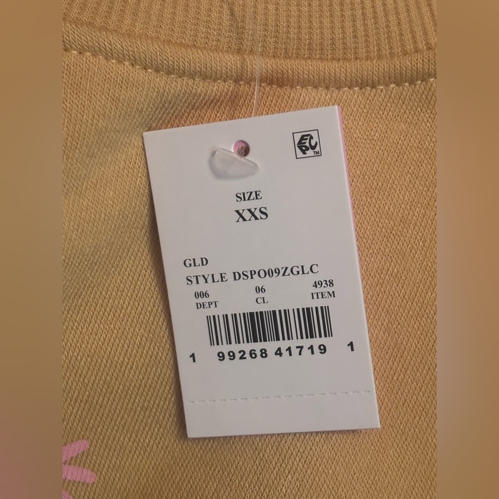 Women's Winnie Fleece Graphic Pullover Sweatshirt - Mustard Yellow X-Small - Picture 9 of 10